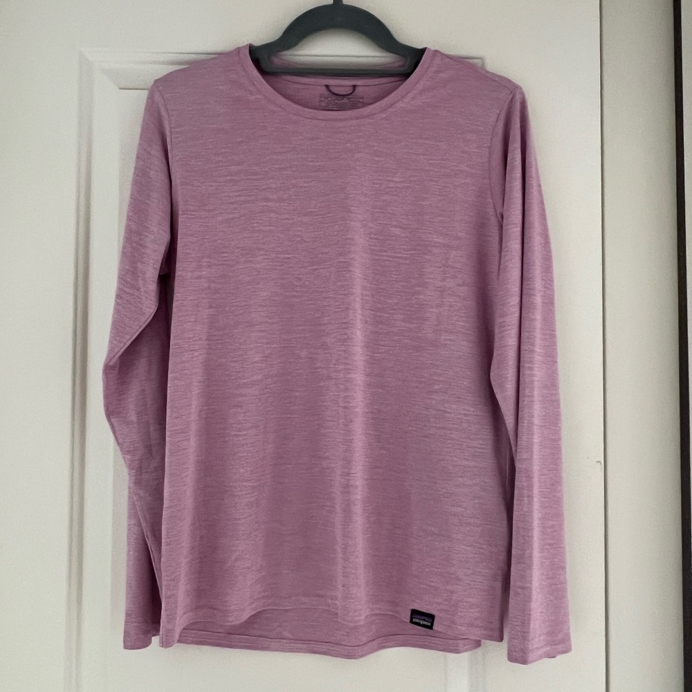 Women’s Long-sleeved Capilene Cool Daily Shirts, purple, pink, white